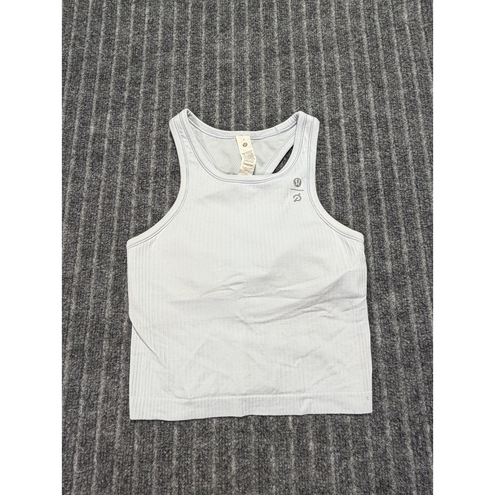 Lululemon Peloton Ebb to Street Tank Women 4 Ribbed Built-in Bra Activewear Yoga